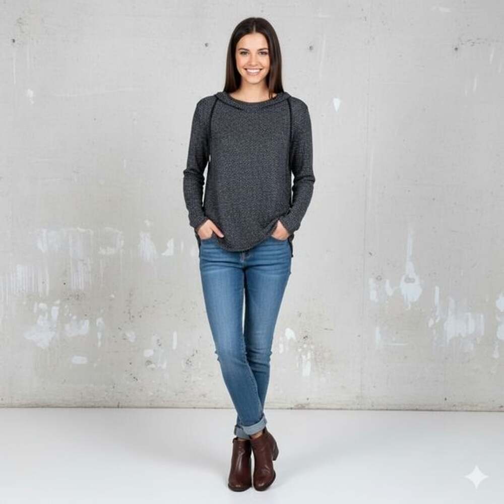 Aeropostale Long Sleeve Dark Gray black Hoo…